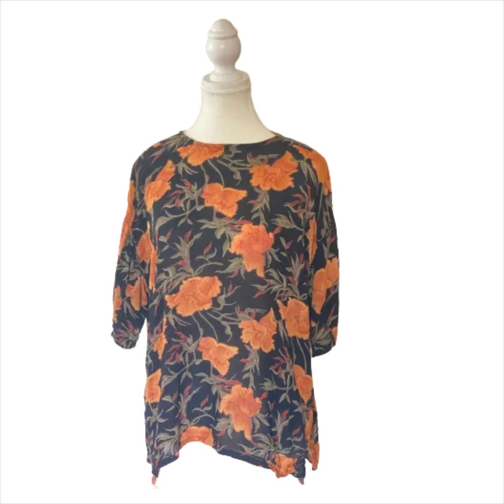 Vintage Rayon Floral Top